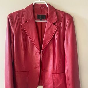 Vintage Red Leather Jacket